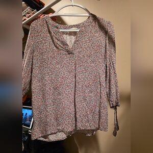 Floral V-Neck Women's Top